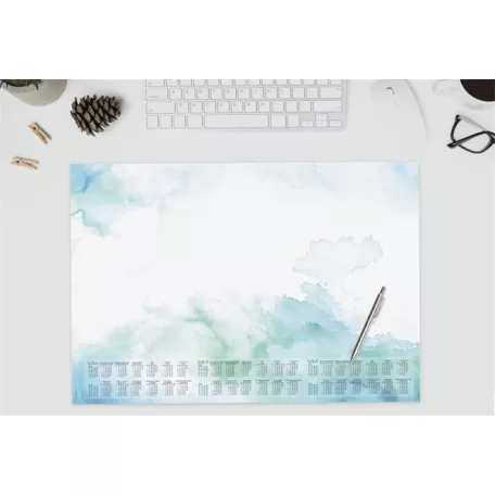 SIGEL Könyökalátét, 595x410 mm, 3 éves és heti tervezővel, SIGEL "Watercolor Sea"