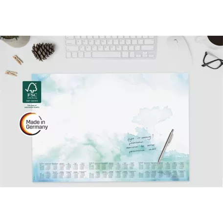 SIGEL Könyökalátét, 595x410 mm, 3 éves és heti tervezővel, SIGEL "Watercolor Sea"