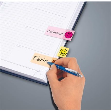 SIGEL Jelölőcímke, papír, 5x40 lap, 20x50 mm, SIGEL "Smile", vegyes szín