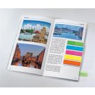 SIGEL Jelölőcímke, műanyag, 5x25 lap, 12x50 mm, klippel, SIGEL "Clip", vegyes szín