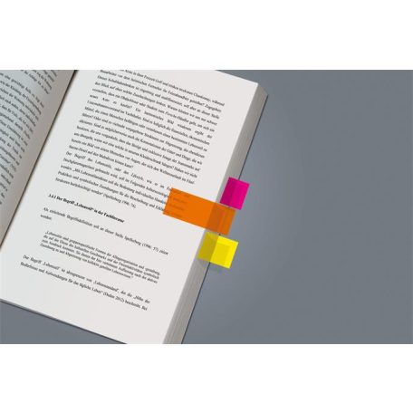 SIGEL Jelölőcímke, műanyag, 4x40 lap, 20x50 mm, SIGEL "614", vegyes szín