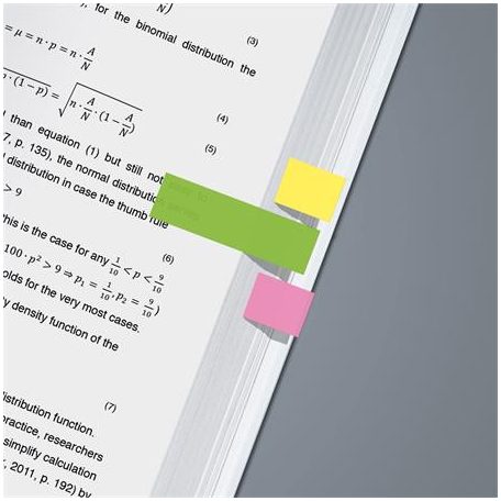 SIGEL Jelölőcímke, papír, 5x40 lap, 12x50 mm, SIGEL "Brilliant Mini", vegyes szín