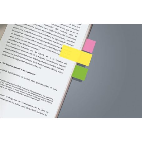 SIGEL Jelölőcímke, papír, 4x40 lap, 20x50 mm, SIGEL "Brilliant", vegyes szín