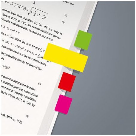 SIGEL Jelölőcímke, papír, 5x40 lap, 20x50 mm, SIGEL "Neon", vegyes szín
