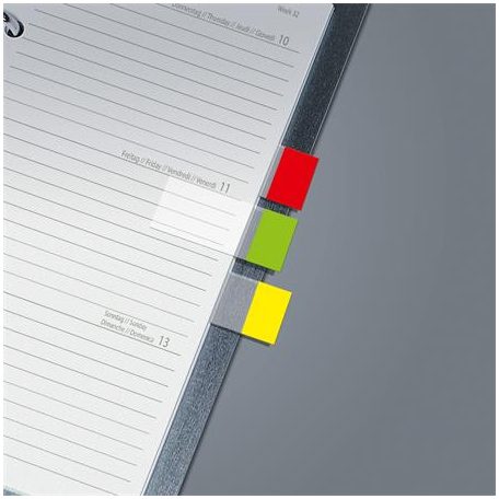 SIGEL Jelölőcímke, műanyag, 4x40 lap, 20x50 mm, SIGEL "Clear", vegyes szín