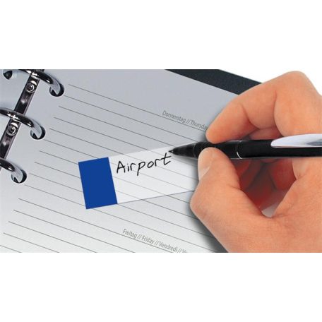 SIGEL Jelölőcímke, műanyag, 4x40 lap, 20x50 mm, SIGEL "Clear", vegyes szín