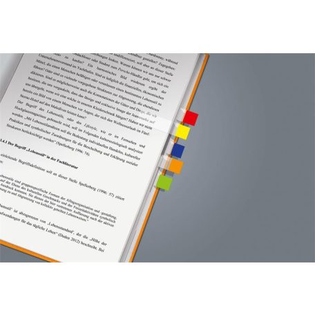 SIGEL Jelölőcímke, műanyag, 7x40 lap, 12x50 mm, SIGEL "Clear Mini", vegyes szín