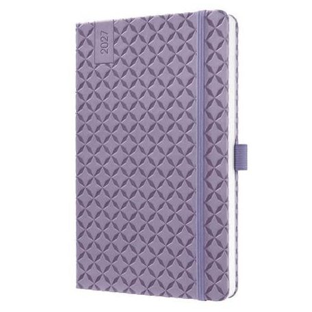SIGEL Naptár, A5, heti, 2027, kemény borító, SIGEL "Jolie",  Lavender Purple