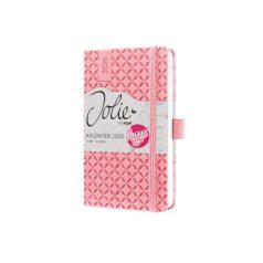   SIGEL Naptár, A6, heti, 2026, kemény borító, SIGEL "Jolie", rózsaszín