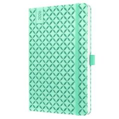   SIGEL Naptár, A6, heti, 2026, kemény borító, SIGEL "Jolie", menta zöld