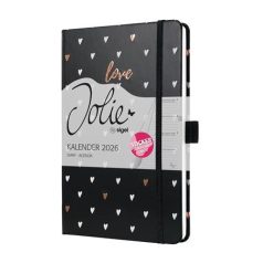   SIGEL Naptár, A5, heti, 2026, kemény borító, SIGEL "Jolie", Dark love