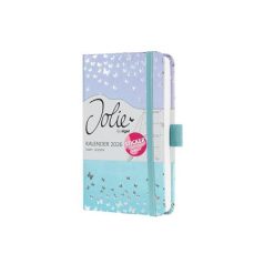   SIGEL Naptár, A6, heti, 2026, kemény borító, SIGEL "Jolie", Butterfly Confetti Sky