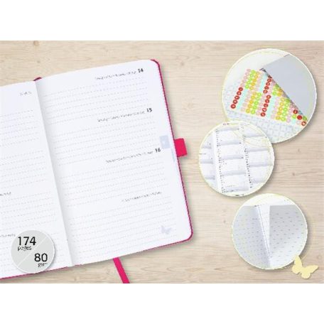 SIGEL Naptár, A5, heti, 2026, kemény borító, SIGEL "Jolie", Cosmic Fantasy Beige