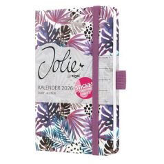   SIGEL Naptár, A6, heti, 2026, kemény borító, SIGEL "Jolie", Violet Jungle Fever