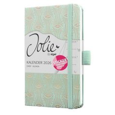   SIGEL Naptár, A6, heti, 2026, kemény borító, SIGEL "Jolie", Mystic Aquamarin