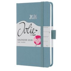   SIGEL Naptár, A6, heti, 2026, dombornyomott borító, SIGEL "Jolie", kobalt kék