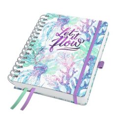   SIGEL Naptár, spirál, A5, heti, 2026, kemény borító, SIGEL "Jolie", Let it flow