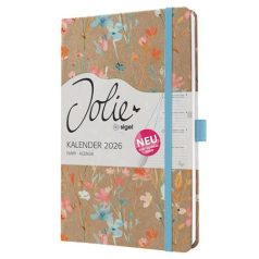   SIGEL Naptár, A5, heti, 2026, kemény borító, SIGEL "Jolie", Green Floral Serenity