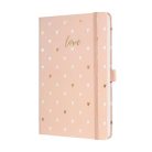SIGEL Jegyzetfüzet, exkluzív, 135x203 mm, vonalas, 87 lap, keményfedeles, SIGEL "Jolie", Rose Love