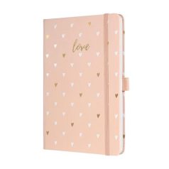   SIGEL Jegyzetfüzet, exkluzív, 135x203 mm, vonalas, 87 lap, keményfedeles, SIGEL "Jolie", Rose Love