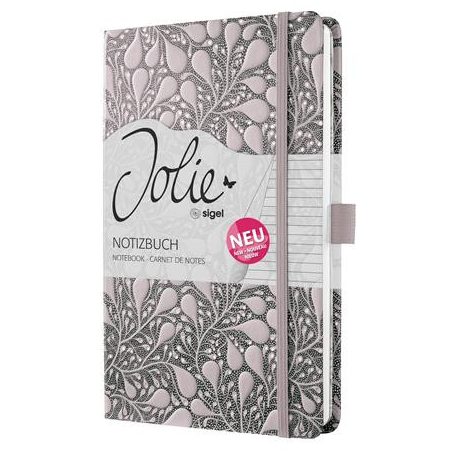 SIGEL Jegyzetfüzet, exkluzív, A5, vonalas, 87 lap, keményfedeles, SIGEL "Jolie Enchanted Heart"