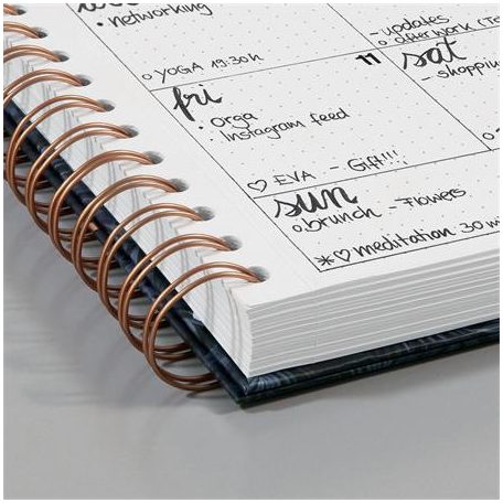 SIGEL Spirálfüzet, 168x215 mm, pontrácsos, 120 lap, keményfedeles, SIGEL "Jolie", Open your mind