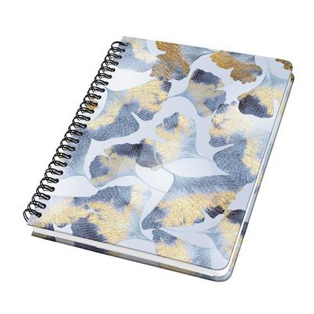 SIGEL Spirálfüzet, 162x215 mm, pontrácsos, 60 lap, keményfedeles, SIGEL "Jolie Ginko Harmony"