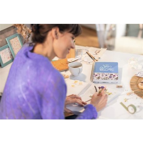 SIGEL Spirálfüzet, 162x215 mm, pontrácsos, 60 lap, keményfedeles, SIGEL "Jolie Ginko Harmony"