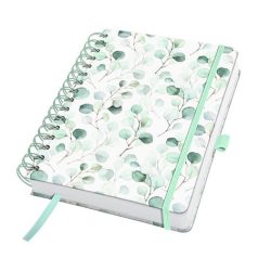   SIGEL Spirálfüzet, 168x215 mm, sima, 120 lap, keményfedeles, SIGEL "Jolie Eucalyptus Day"