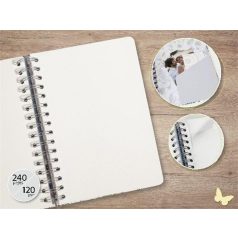   SIGEL Spirálfüzet, 168x215 mm, pontrácsos, 120 lap, keményfedeles, SIGEL "Jolie Eucalyptus Night"