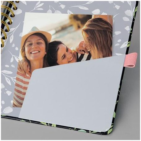 SIGEL Naptár, A5, heti, dátumozatlan, kemény borító, SIGEL "Jolie", Flower Love