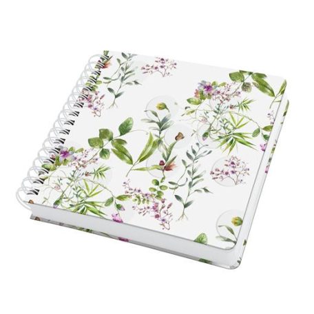 SIGEL Spirálfüzet, 234x215 mm, sima, 120 lap, keményfedeles, SIGEL "Jolie Fairytale Garden"