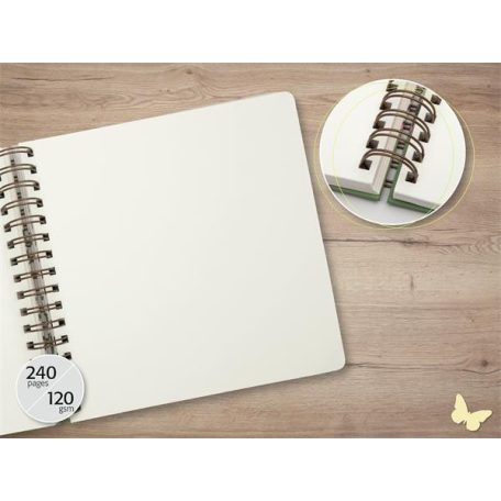 SIGEL Spirálfüzet, 234x215 mm, sima, 120 lap, keményfedeles, SIGEL "Jolie Fairytale Garden"