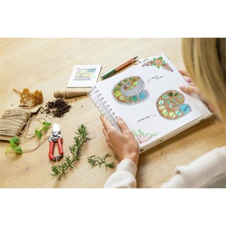 SIGEL Spirálfüzet, 234x215 mm, sima, 120 lap, keményfedeles, SIGEL "Jolie Fairytale Garden"