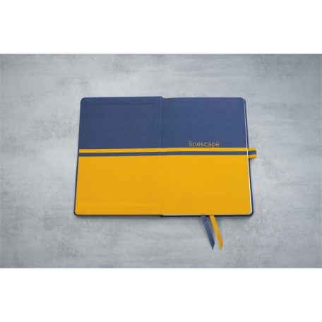 SIGEL Jegyzetfüzet, exkluzív, A5, vonalas, 88 lap, keményfedeles, SIGEL "Linescape", kék-sárga