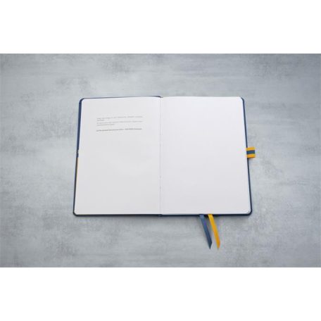 SIGEL Jegyzetfüzet, exkluzív, A5, vonalas, 88 lap, keményfedeles, SIGEL "Linescape", kék-sárga