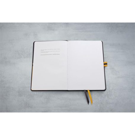 SIGEL Jegyzetfüzet, exkluzív, A5, vonalas, 88 lap, keményfedeles, SIGEL "Linescape", fekete-sárga