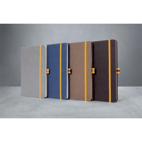 SIGEL Jegyzetfüzet, exkluzív, A5, vonalas, 88 lap, keményfedeles, SIGEL "Linescape", fekete-sárga