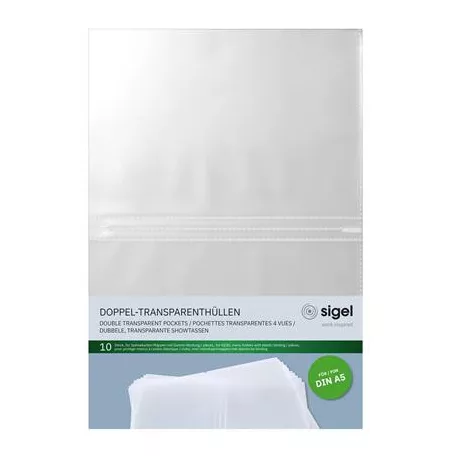 SIGEL Étlaptartó betét, A5, SIGEL, áttetsző