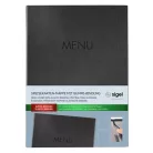 SIGEL Étlaptartó, A4, keményfedeles, SIGEL „MENU”, antracit