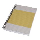 SIGEL Spirálfüzet, A5, vonalas, 80 lap, puhafedeles, SIGEL "Quicknote", sárga-szürke