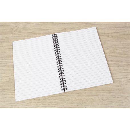 SIGEL Spirálfüzet, A5, vonalas, 80 lap, puhafedeles, SIGEL "Quicknote", sárga-szürke