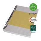 SIGEL Spirálfüzet, A5, vonalas, 80 lap, puhafedeles, SIGEL "Quicknote", sárga-szürke