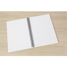   SIGEL Spirálfüzet, A5, kockás, 80 lap, puhafedeles, SIGEL "Quicknote", kék-szürke