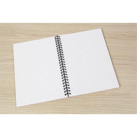 SIGEL Spirálfüzet, A5, kockás, 80 lap, puhafedeles, SIGEL "Quicknote", kék-szürke