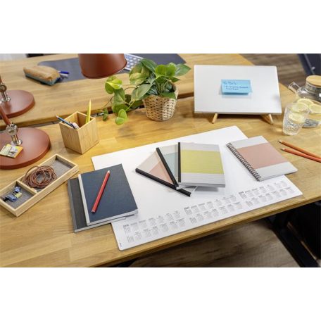 SIGEL Spirálfüzet, A5, kockás, 80 lap, puhafedeles, SIGEL "Quicknote", kék-szürke