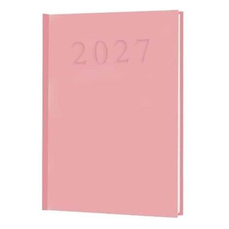Naptár, tervező, A5, napi, 2027, rózsaszín