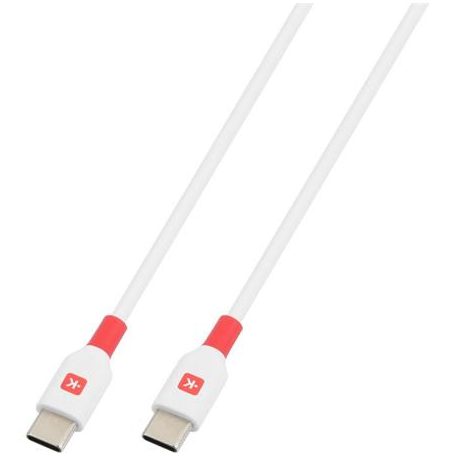 SKROSS USB kábel, USB-C - USB-C, 1,2m, SKROSS, fehér