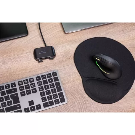 SPEEDLINK Egér, vezeték nélküli, optikai, vertikális, USB, SPEEDLINK "Piavo Pro", fekete