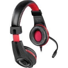   SPEEDLINK Fejhallgató, mikrofonnal, vezetékes, gaming, 3,5 mm jack, SPEEDLINK "Legatos", fekete-piros